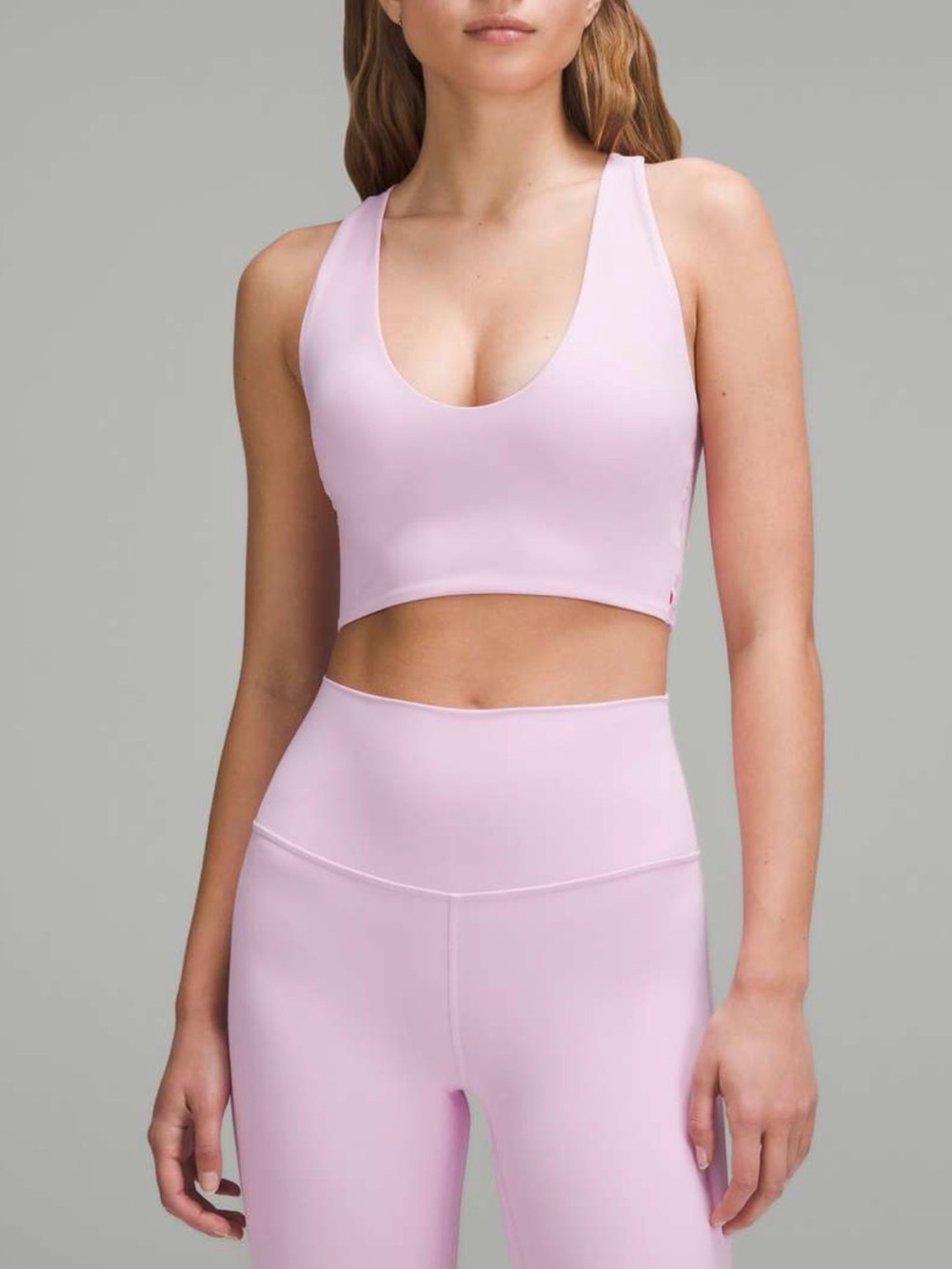lululemon athletica Light Pink Seamless Scoop Crop Sports Bra